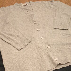 Loft Size XXL Gray V-Neck Cardigan